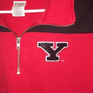 PINK YSU quarter zip